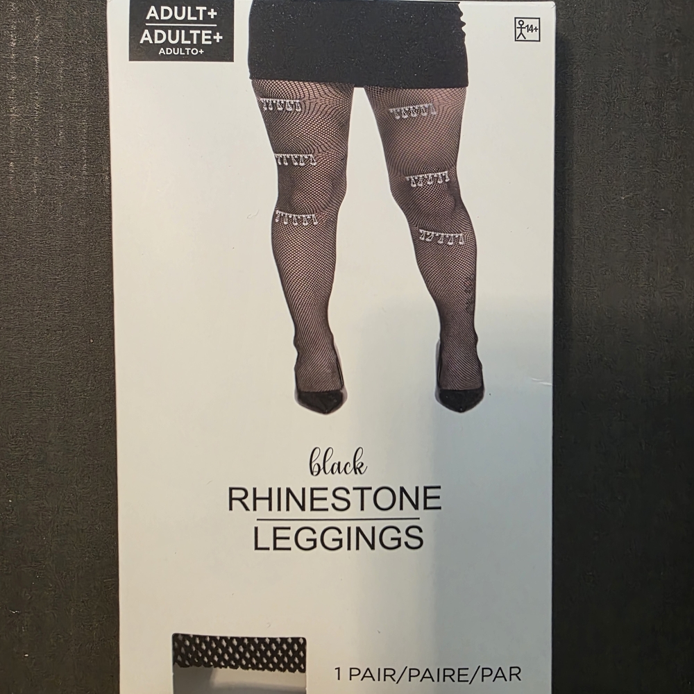 Black Rhinestone Leggings